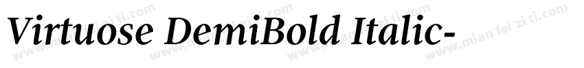 Virtuose DemiBold Italic字体转换